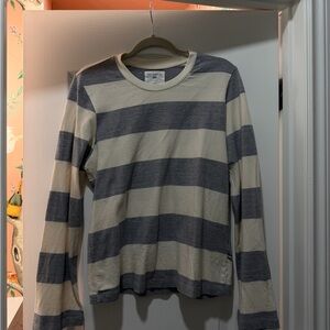 Sol Angeles Cream and Gray Long Sleeve Tee